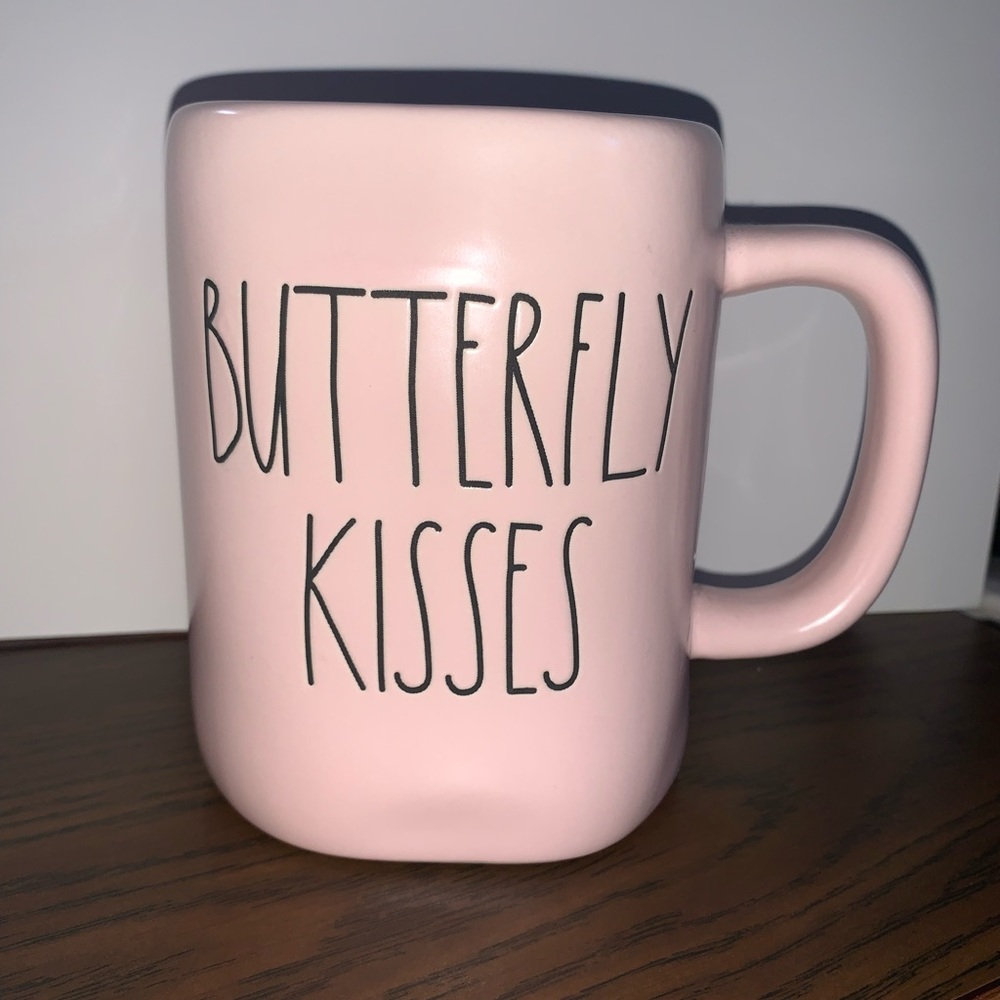 Rae Dunn Pink 'Butterfly Kisses' Mug